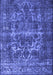 Machine Washable Persian Blue Traditional Rug, wshtr1918blu