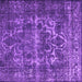 Square Machine Washable Persian Purple Traditional Area Rugs, wshtr1918pur