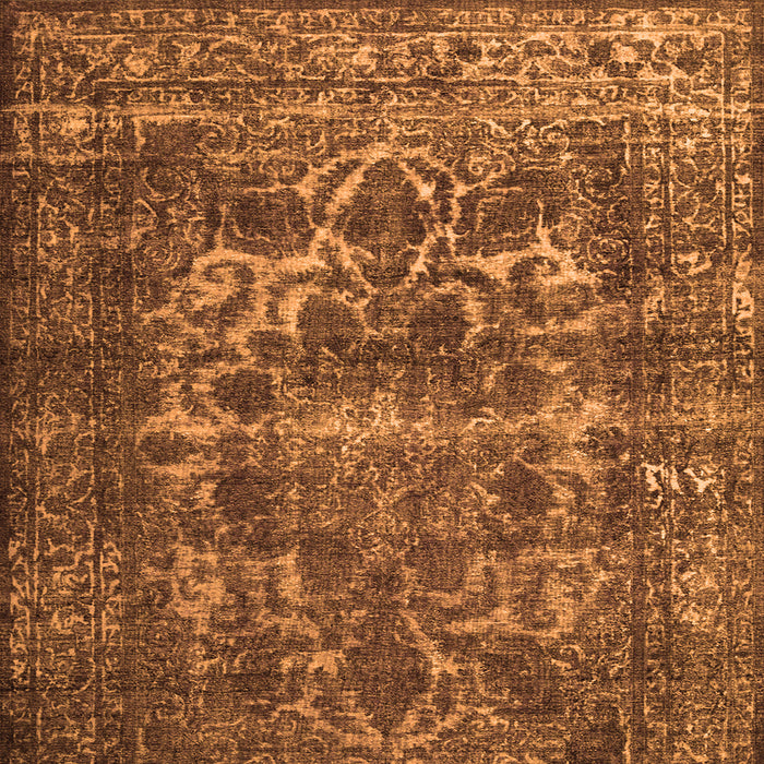 Serging Thickness of Persian Orange Traditional Rug, tr1918org