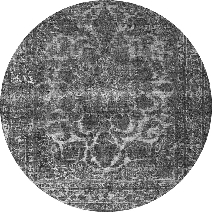 Machine Washable Persian Gray Traditional Rug, wshtr1918gry