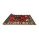 Sideview of Traditional Saffron Red Medallion Rug, tr1919