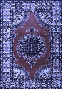 Medallion Blue Traditional Rug, tr1919blu