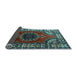 Sideview of Medallion Light Blue Traditional Rug, tr1919lblu