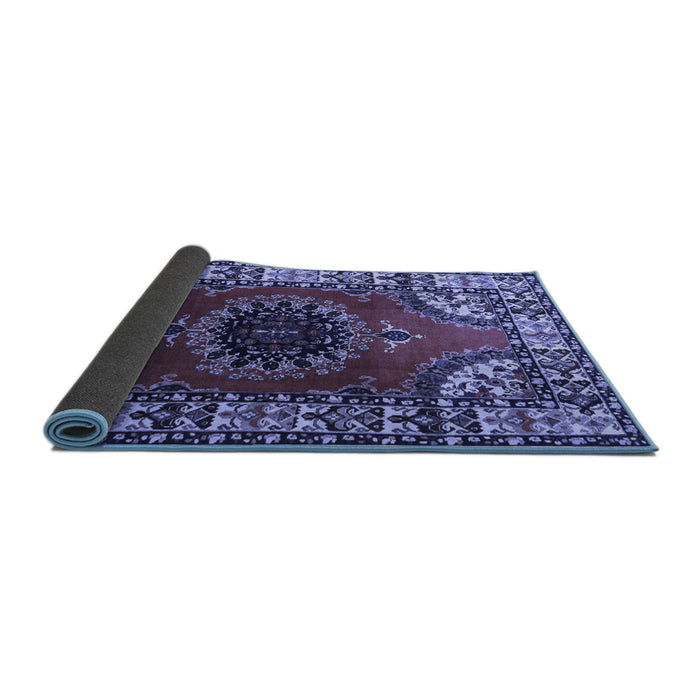 Sideview of Medallion Blue Traditional Rug, tr1919blu