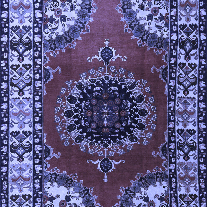 Medallion Blue Traditional Rug, tr1919blu