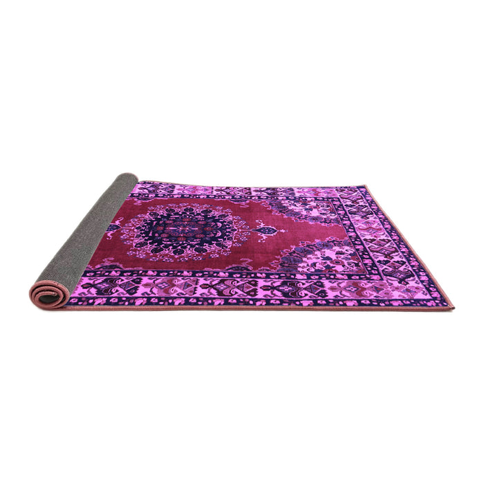 Sideview of Medallion Purple Traditional Rug, tr1919pur