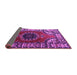 Sideview of Medallion Purple Traditional Rug, tr1919pur