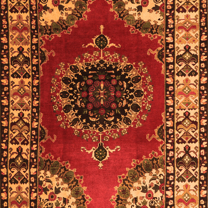 Medallion Orange Traditional Rug, tr1919org