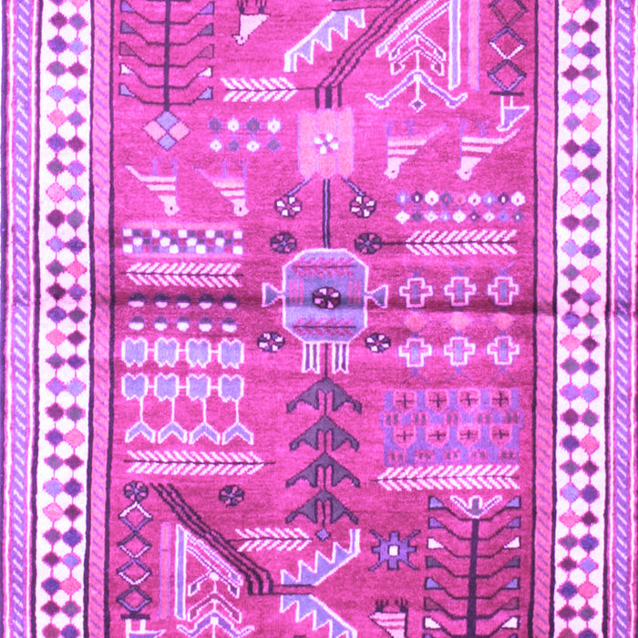 Machine Washable Animal Purple Traditional Area Rugs, wshtr191pur