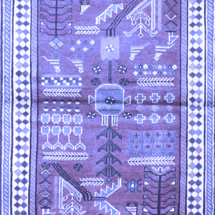 Machine Washable Animal Blue Traditional Rug, wshtr191blu