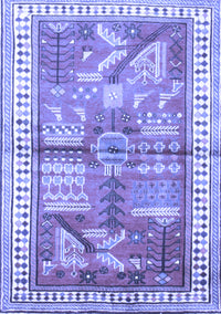 Animal Blue Traditional Rug, tr191blu