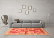 Machine Washable Animal Orange Traditional Area Rugs in a Living Room, wshtr191org