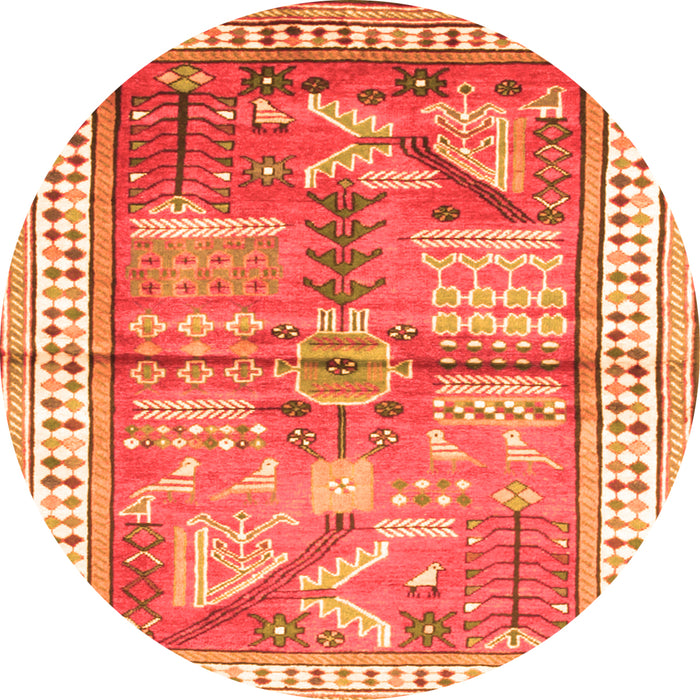 Machine Washable Animal Orange Traditional Area Rugs, wshtr191org