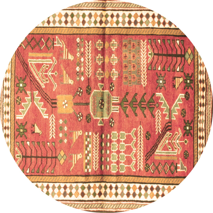 Round Machine Washable Animal Brown Traditional Rug, wshtr191brn