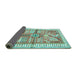 Sideview of Animal Turquoise Traditional Rug, tr191turq