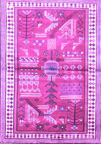 Animal Purple Traditional Rug, tr191pur