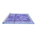 Sideview of Machine Washable Animal Blue Traditional Rug, wshtr191blu