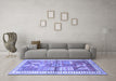 Machine Washable Animal Blue Traditional Rug in a Living Room, wshtr191blu