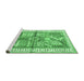 Sideview of Machine Washable Animal Emerald Green Traditional Area Rugs, wshtr191emgrn