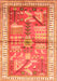 Animal Orange Traditional Rug, tr191org