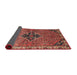 Sideview of Traditional Orange Salmon Pink Persian Rug, tr192