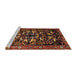 Sideview of Machine Washable Traditional Light Brown Rug, wshtr1920