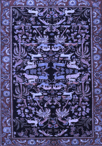 Animal Blue Traditional Rug, tr1920blu