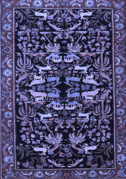 Animal Blue Traditional Rug, tr1920blu