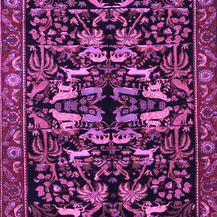 Machine Washable Animal Purple Traditional Area Rugs, wshtr1920pur