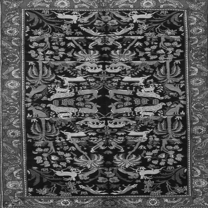 Round Machine Washable Animal Gray Traditional Rug, wshtr1920gry