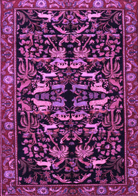 Animal Purple Traditional Rug, tr1920pur