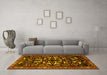 Machine Washable Animal Yellow Traditional Rug in a Living Room, wshtr1920yw