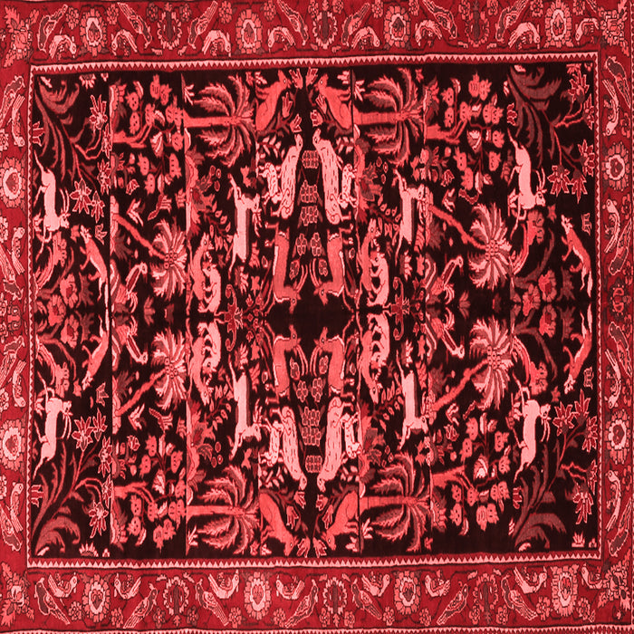 Machine Washable Animal Red Traditional Rug, wshtr1920red