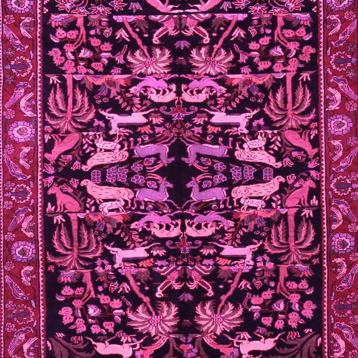 Machine Washable Animal Pink Traditional Rug, wshtr1920pnk