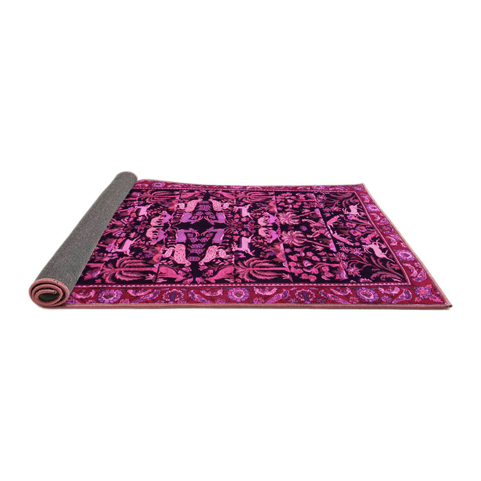 Sideview of Animal Pink Traditional Rug, tr1920pnk