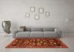 Machine Washable Animal Orange Traditional Area Rugs in a Living Room, wshtr1920org