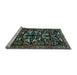 Sideview of Machine Washable Animal Light Blue Traditional Rug, wshtr1920lblu