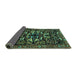 Sideview of Animal Turquoise Traditional Rug, tr1920turq