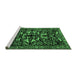 Sideview of Machine Washable Animal Emerald Green Traditional Area Rugs, wshtr1920emgrn