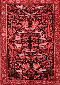 Animal Red Traditional Rug, tr1920red