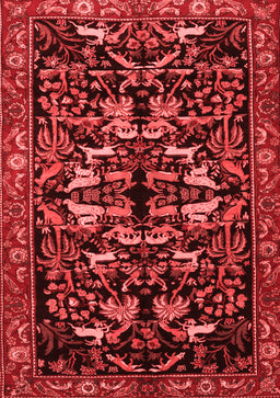 Animal Red Traditional Area Rugs