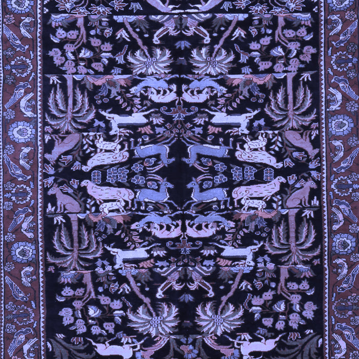 Machine Washable Animal Blue Traditional Rug, wshtr1920blu