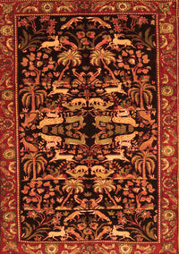 Animal Orange Traditional Rug, tr1920org