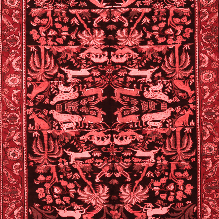 Machine Washable Animal Red Traditional Rug, wshtr1920red