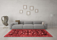 Machine Washable Animal Red Traditional Rug, wshtr1920red