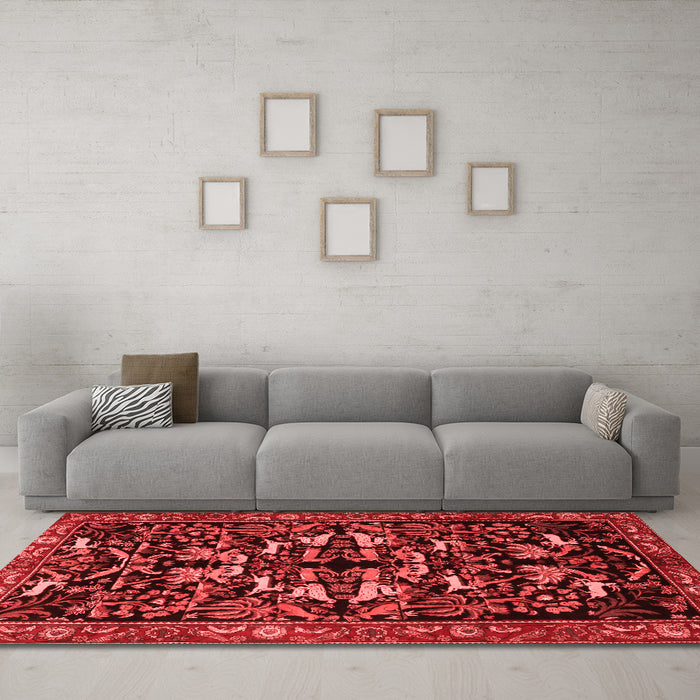 Traditional Red Washable Rugs