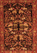 Serging Thickness of Machine Washable Animal Orange Traditional Area Rugs, wshtr1920org