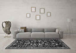 Machine Washable Animal Gray Traditional Rug in a Living Room,, wshtr1920gry