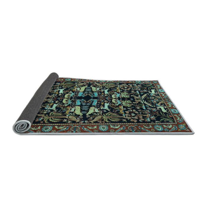 Sideview of Animal Light Blue Traditional Rug, tr1920lblu