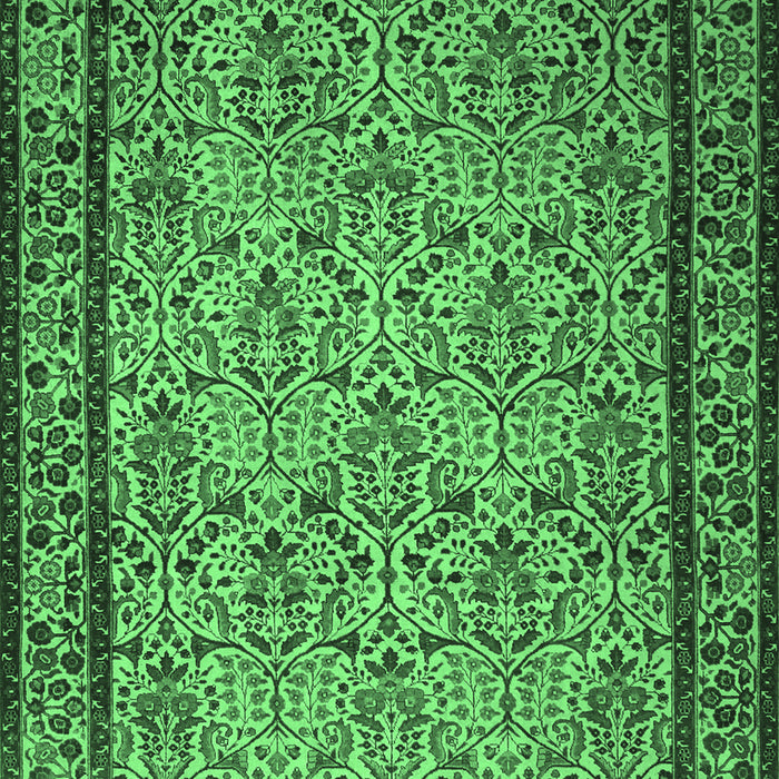 Machine Washable Persian Emerald Green Traditional Area Rugs, wshtr1921emgrn